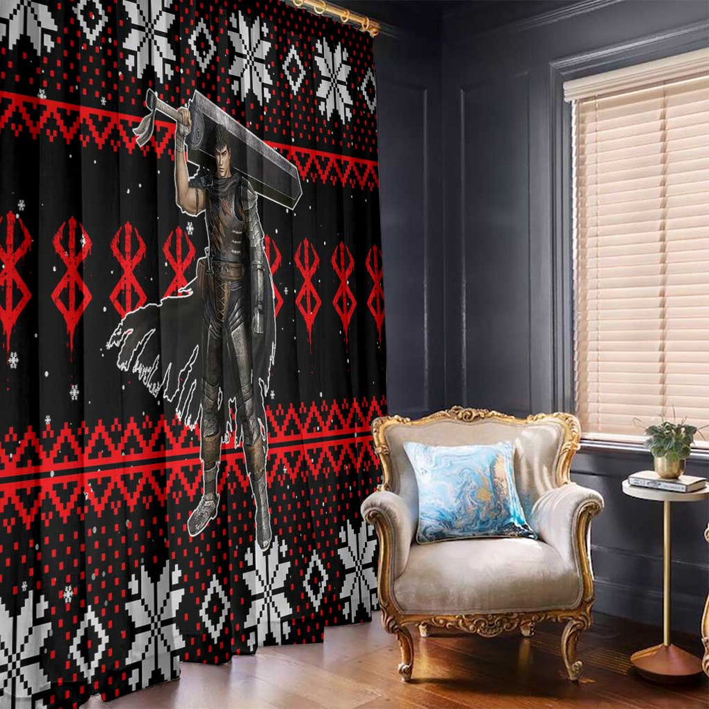 Guts - Berserk Window Curtain Anime Mix Christmas Style