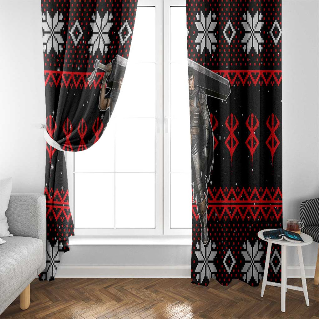 Guts - Berserk Window Curtain Anime Mix Christmas Style