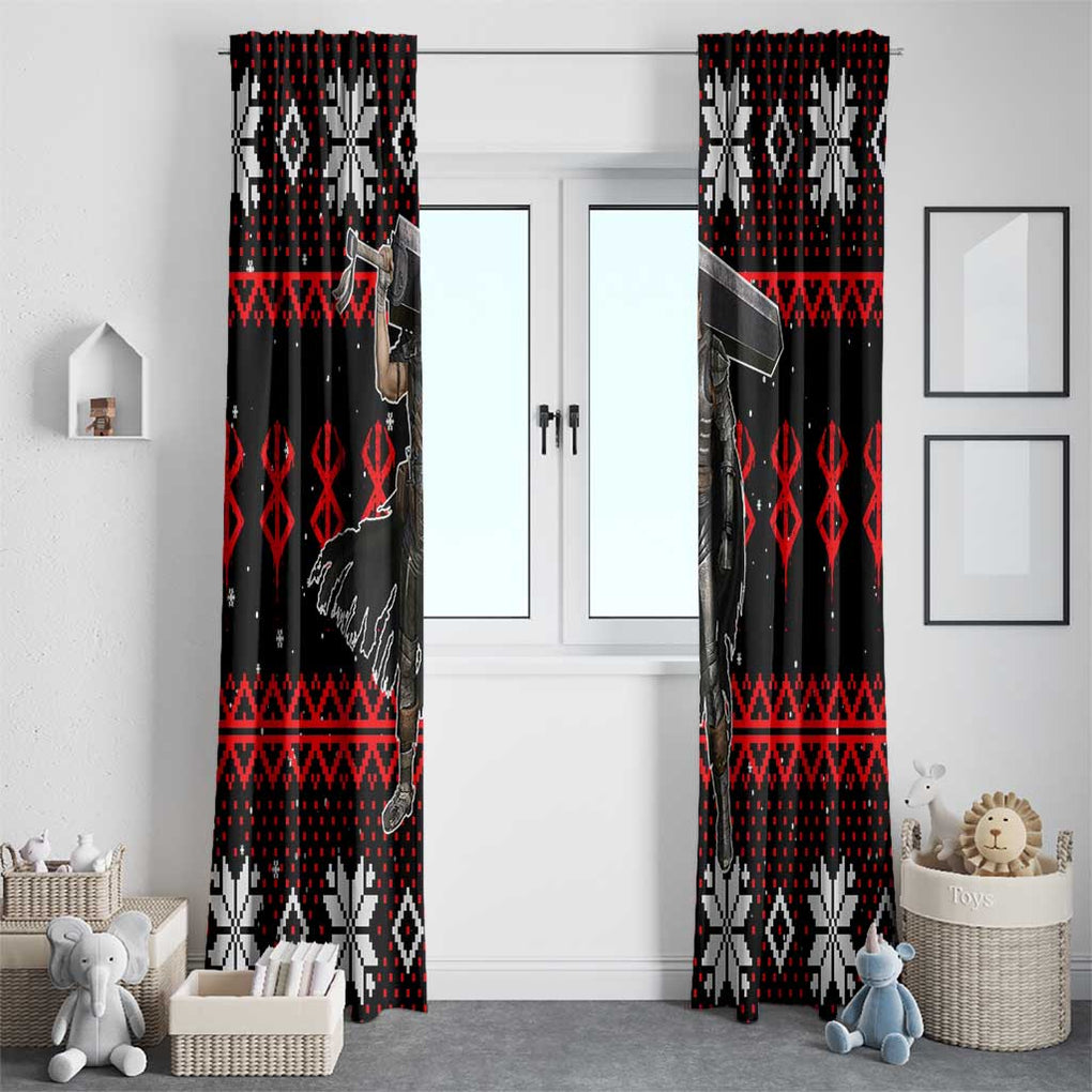 Guts - Berserk Window Curtain Anime Mix Christmas Style