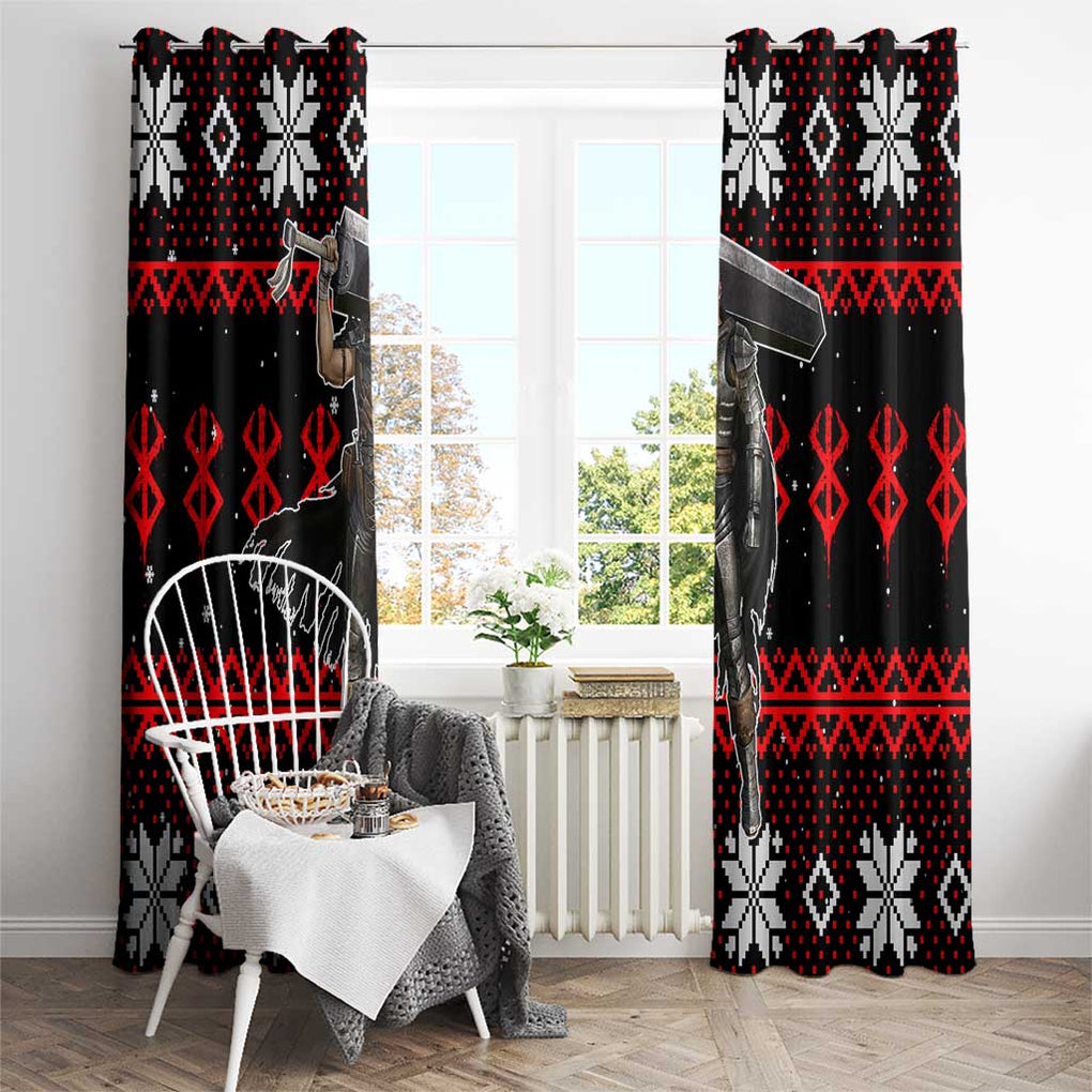 Guts - Berserk Window Curtain Anime Mix Christmas Style