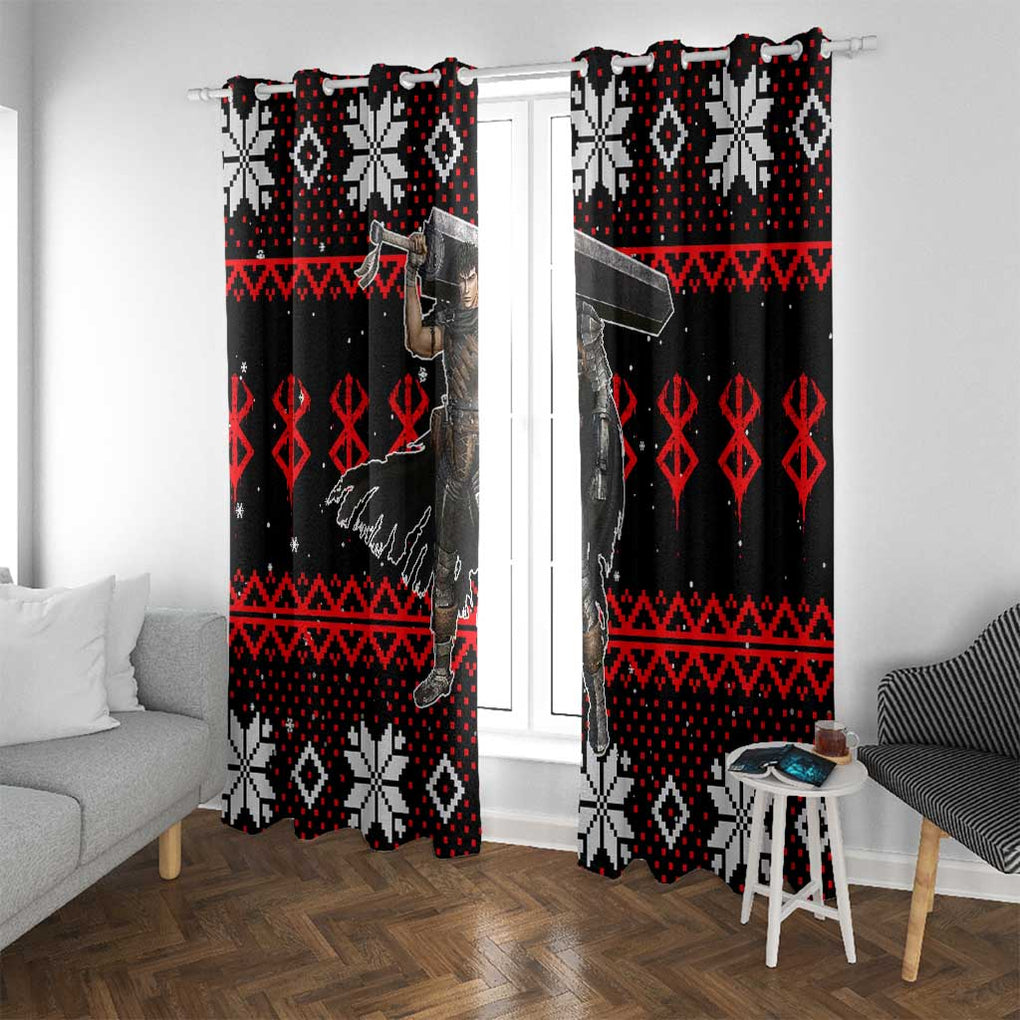 Guts - Berserk Window Curtain Anime Mix Christmas Style