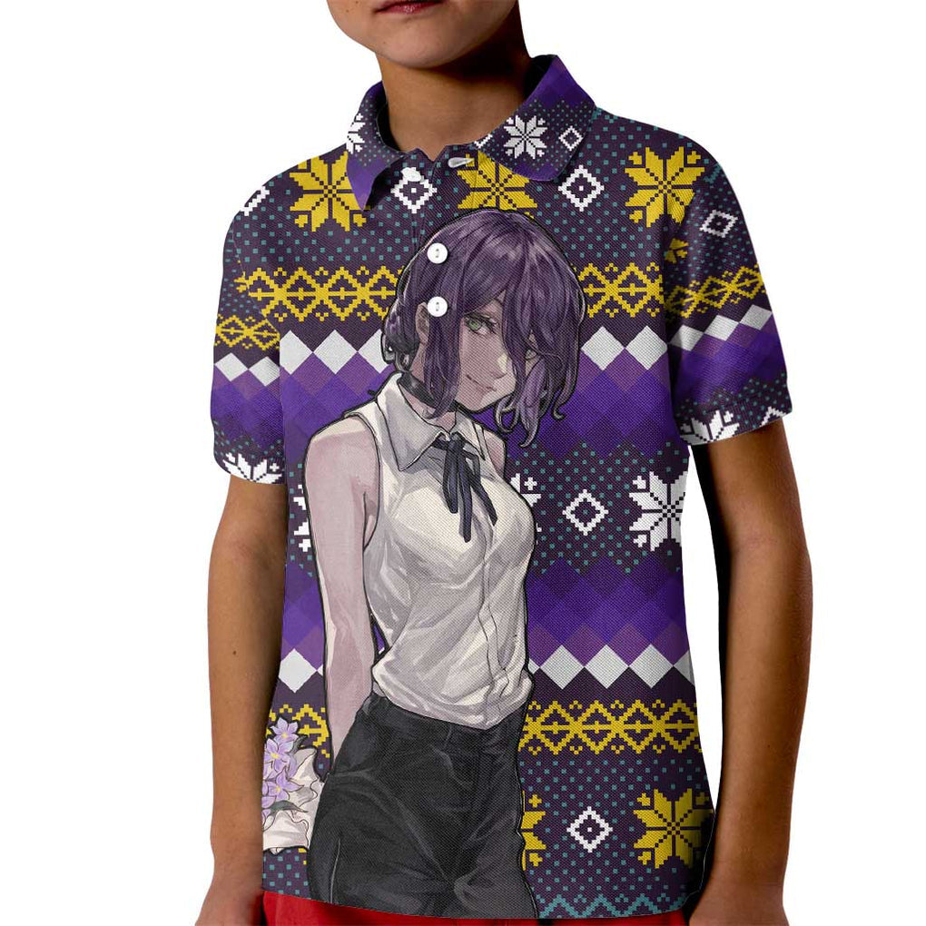 Zere - Chainsaw Man Kid Polo Shirt Anime Mix Christmas Style