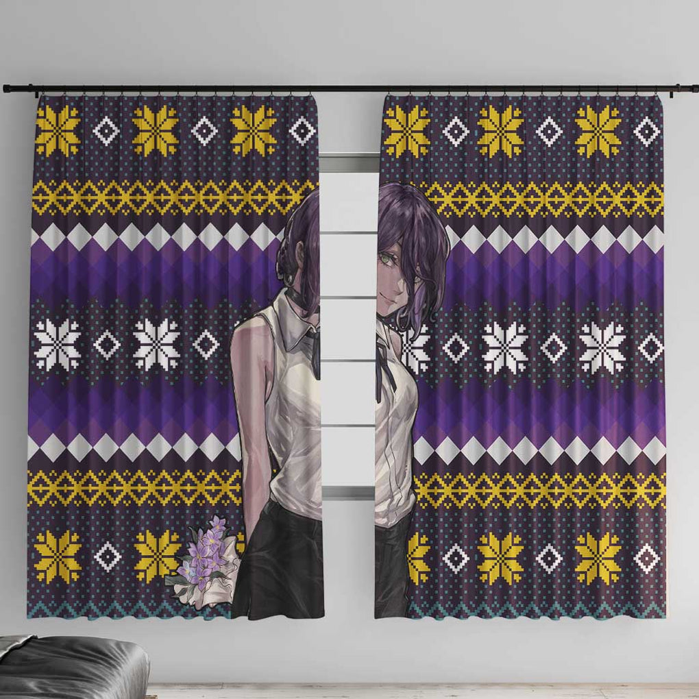 Zere - Chainsaw Man Window Curtain Anime Mix Christmas Style