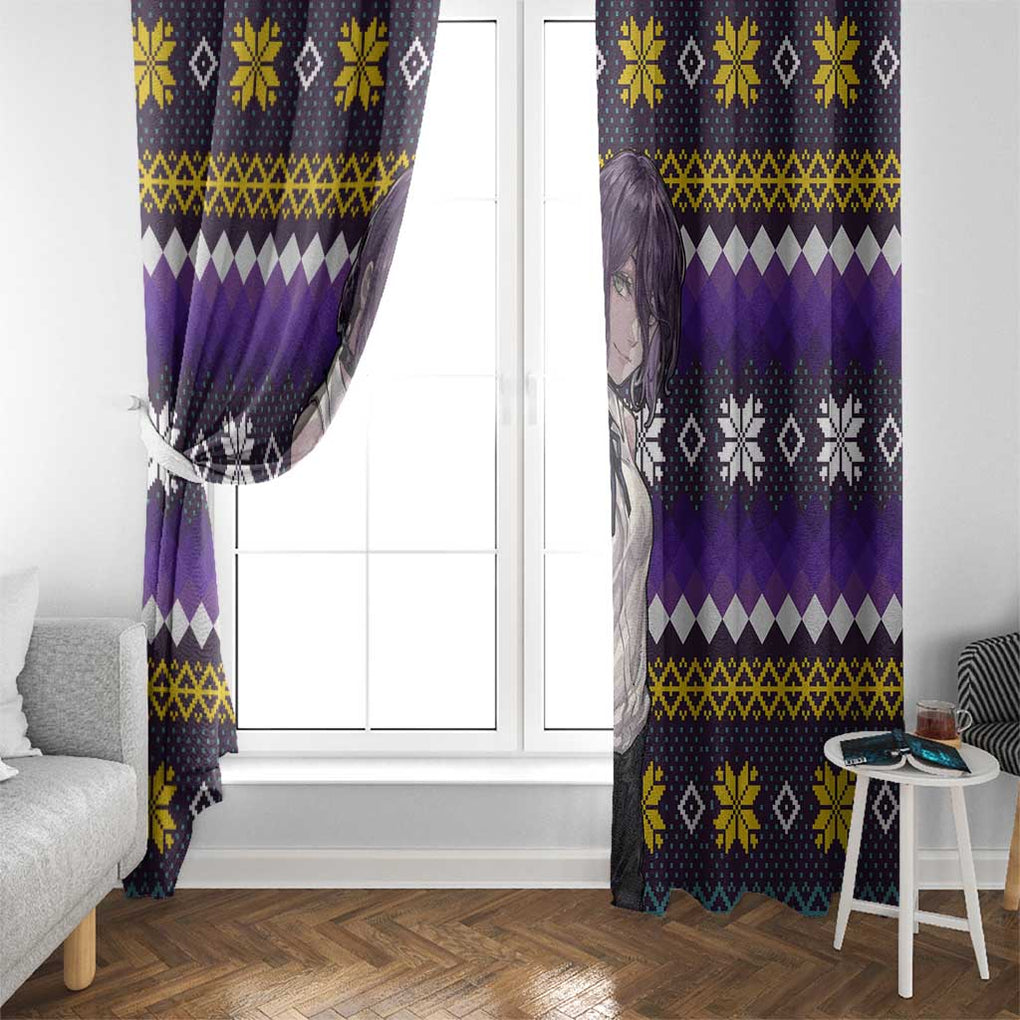 Zere - Chainsaw Man Window Curtain Anime Mix Christmas Style