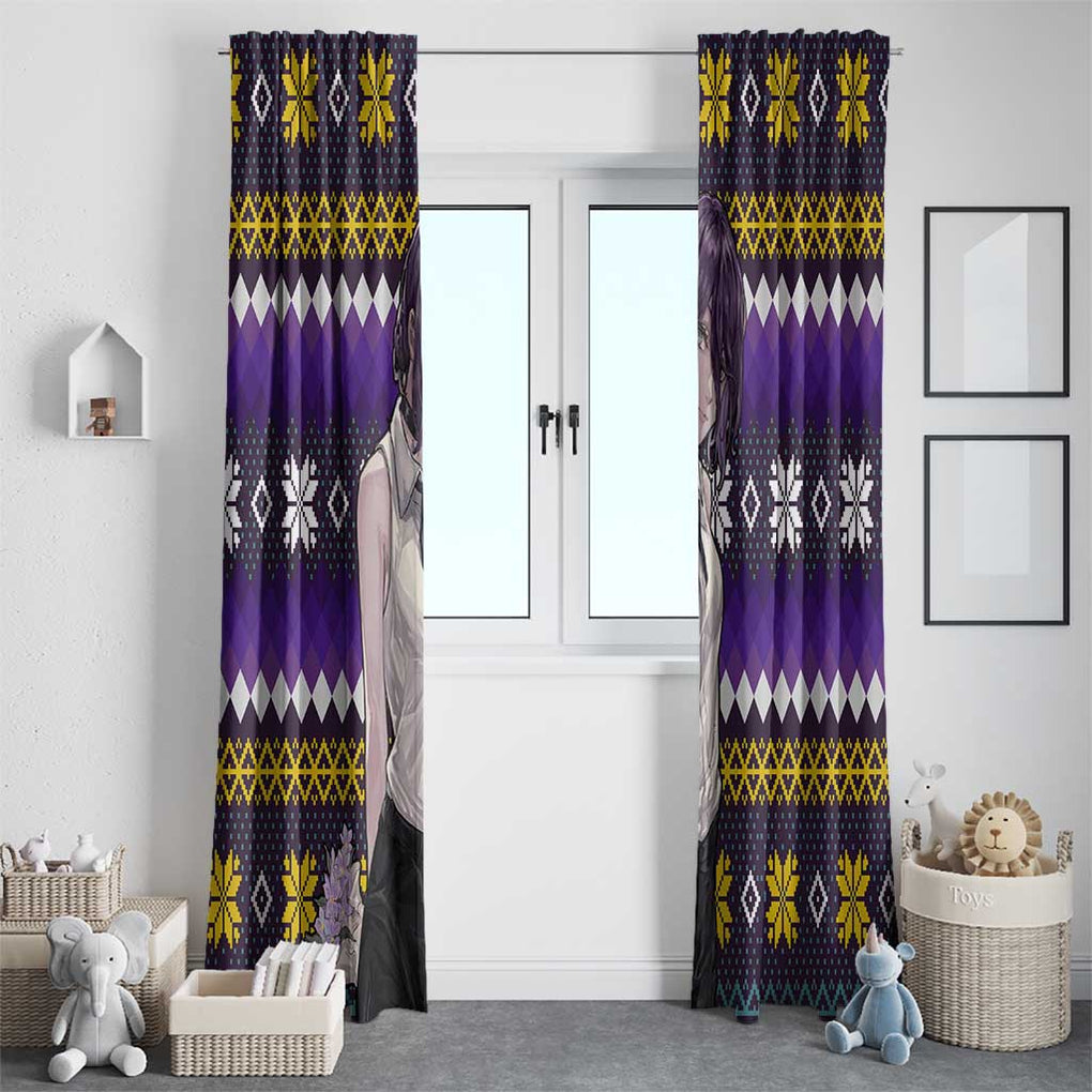 Zere - Chainsaw Man Window Curtain Anime Mix Christmas Style