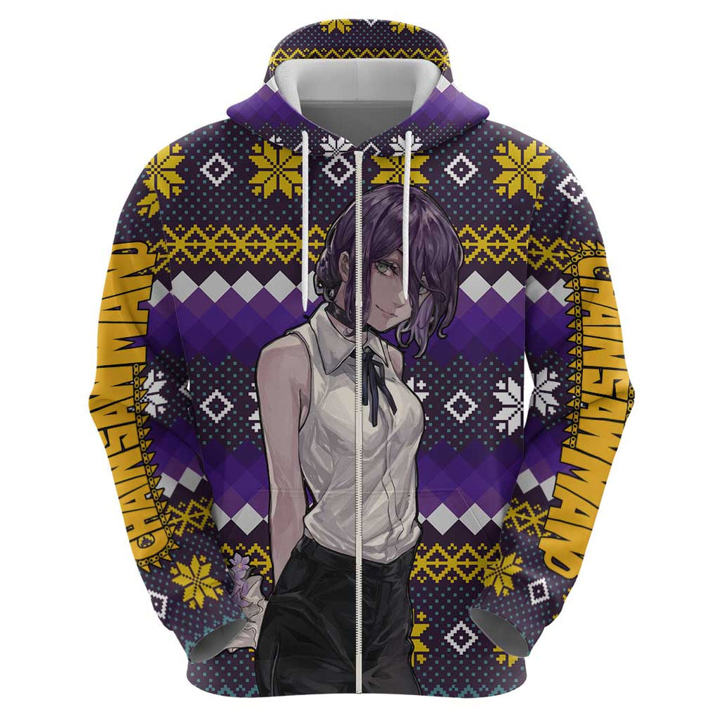 Zere - Chainsaw Man Zip Hoodie Anime Mix Christmas Style