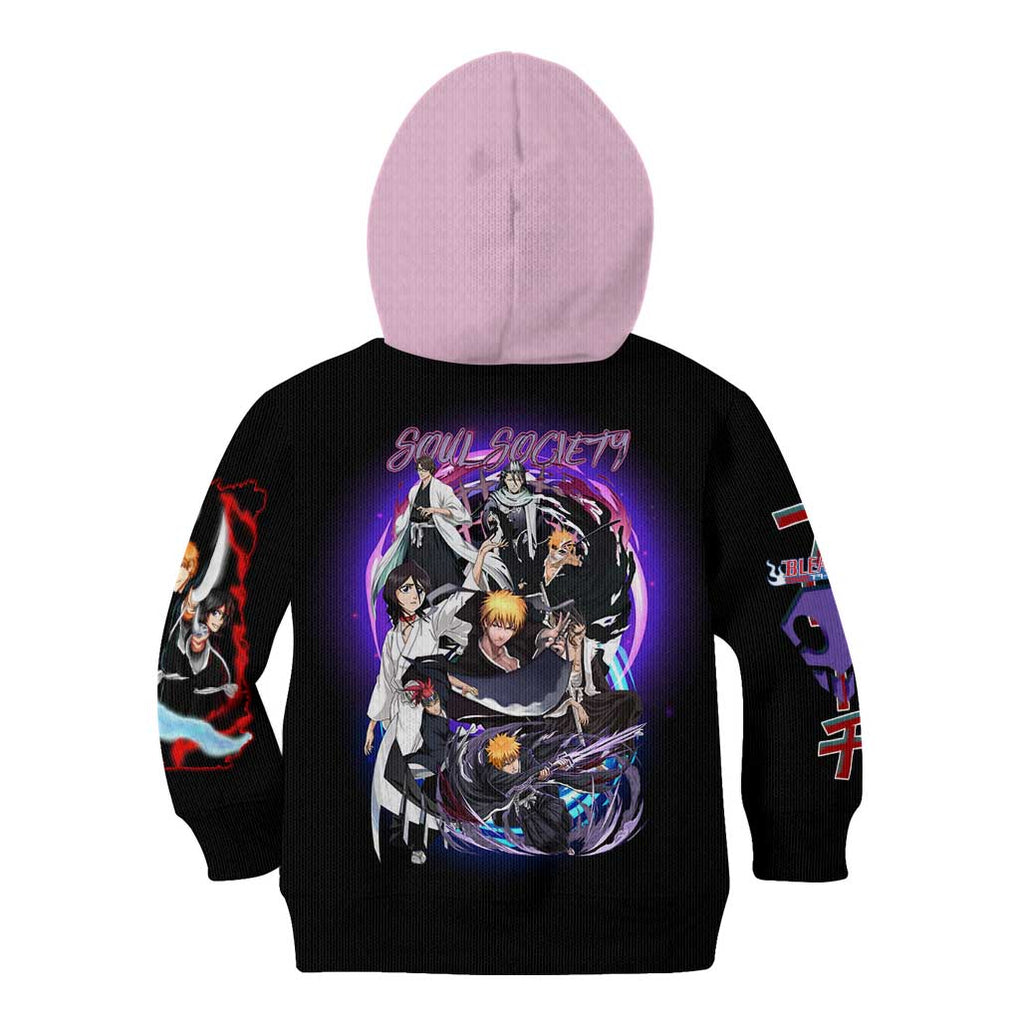 Soul Society Rescue Arc Bleach Kid Hoodie Japan Anime Style