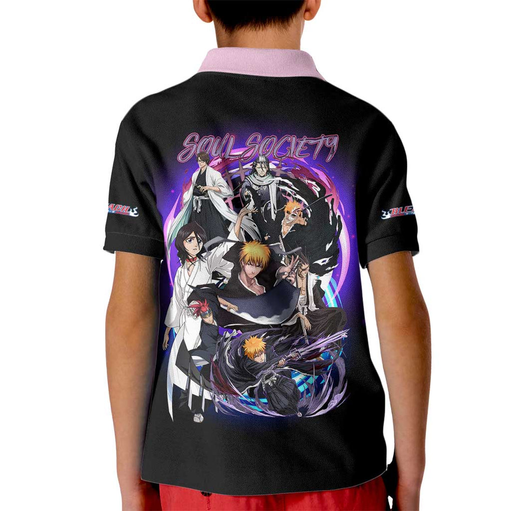 Soul Society Rescue Arc Bleach Kid Polo Shirt Japan Anime Style