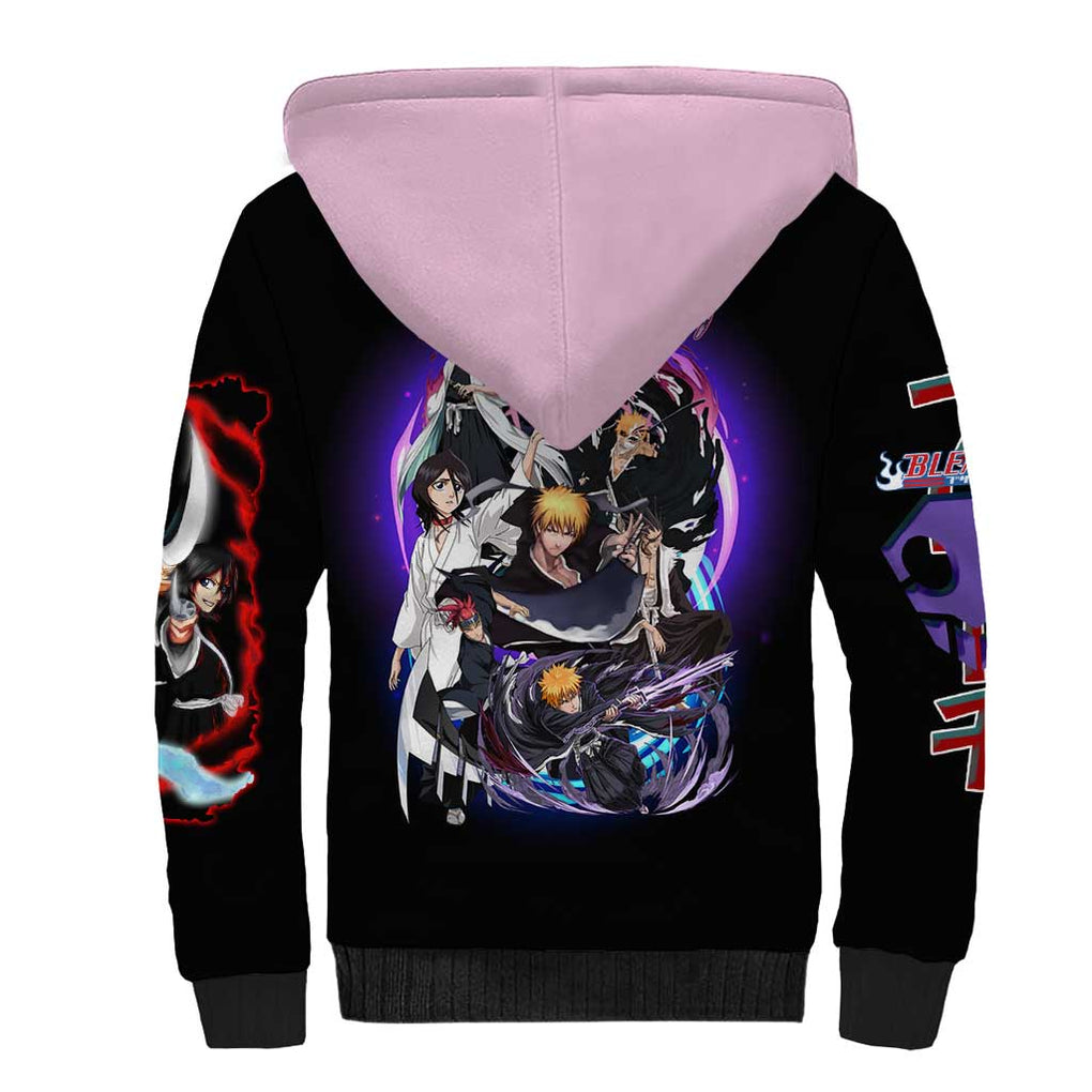 Soul Society Rescue Arc Bleach Sherpa Hoodie Japan Anime Style