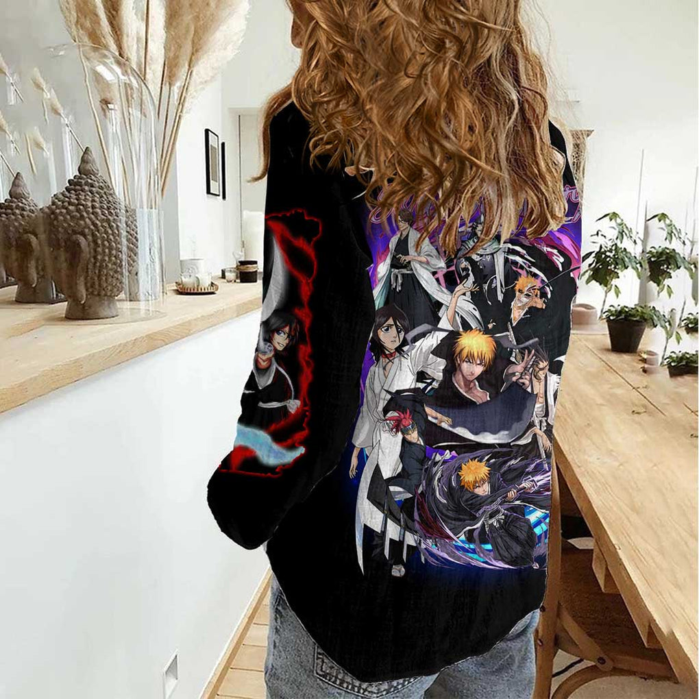 Soul Society Rescue Arc Bleach Women Casual Shirt Japan Anime Style