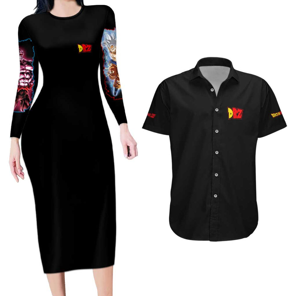 Tournament of Power Dragon Ball Z Couples Matching Long Sleeve Bodycon Dress and Hawaiian Shirt Japan Anime Style