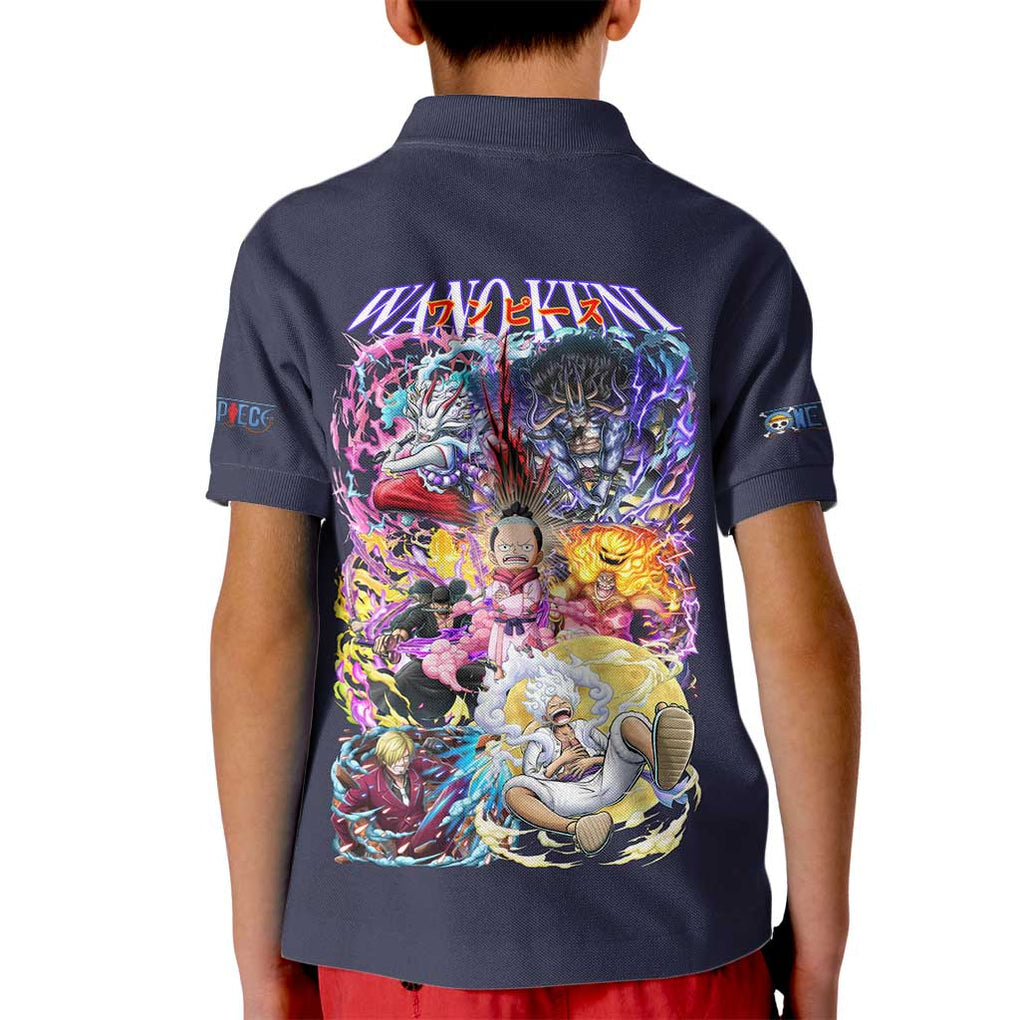 Wano Kuni One Piece Kid Polo Shirt Japan Anime Style