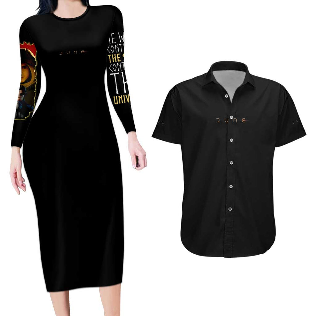 Dune Couples Matching Long Sleeve Bodycon Dress and Hawaiian Shirt Japan Anime Style