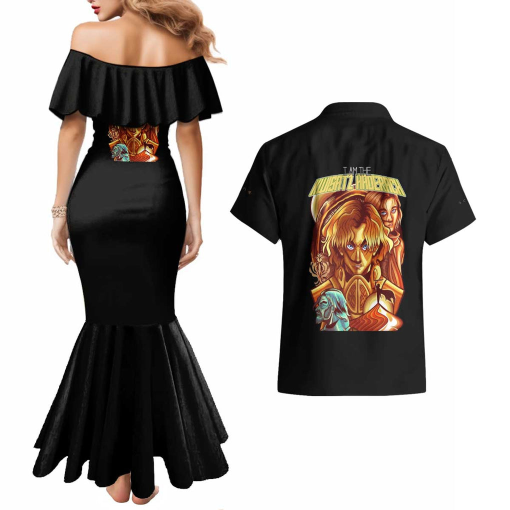 Dune Couples Matching Mermaid Dress and Hawaiian Shirt Japan Anime Style
