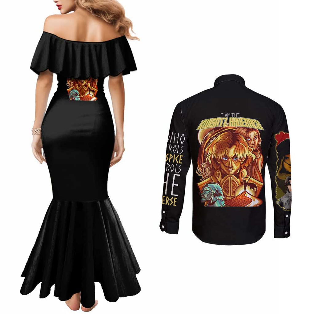 Dune Couples Matching Mermaid Dress and Long Sleeve Button Shirt Japan Anime Style