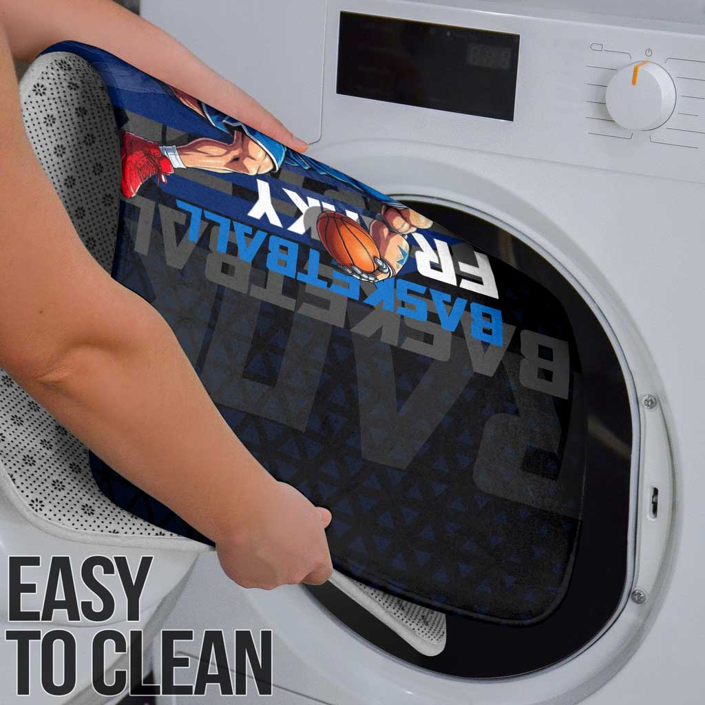 Franky One Piece Basketball Crossover Design Bathroom Set with Blue Uniform and Mechanical Arm Action Pose - The Mazicc