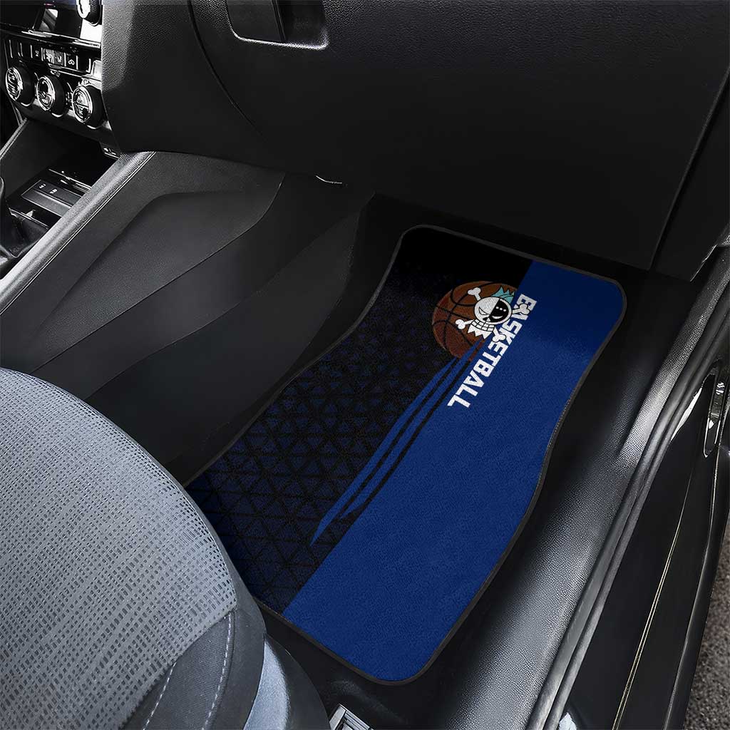 Franky One Piece Basketball Crossover Design Car Mats with Blue Uniform and Mechanical Arm Action Pose - The Mazicc