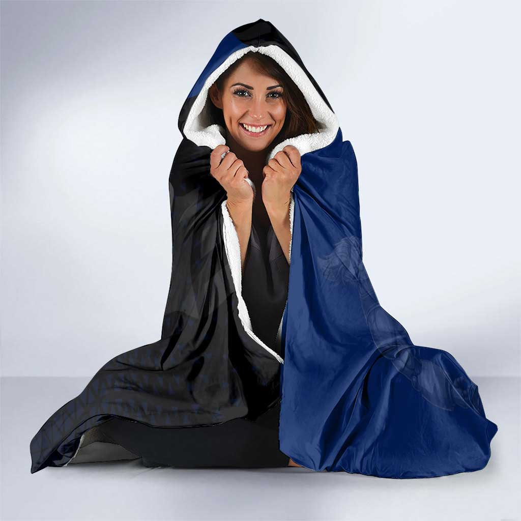 Franky One Piece Basketball Crossover Design Hooded Blanket with Blue Uniform and Mechanical Arm Action Pose - The Mazicc