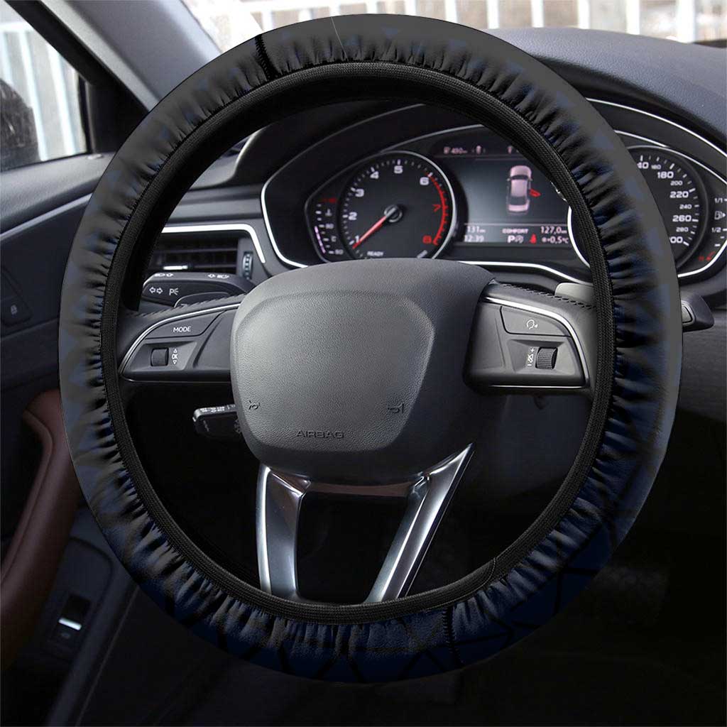 Franky One Piece Basketball Crossover Design Steering Wheel Cover with Blue Uniform and Mechanical Arm Action Pose - The Mazicc