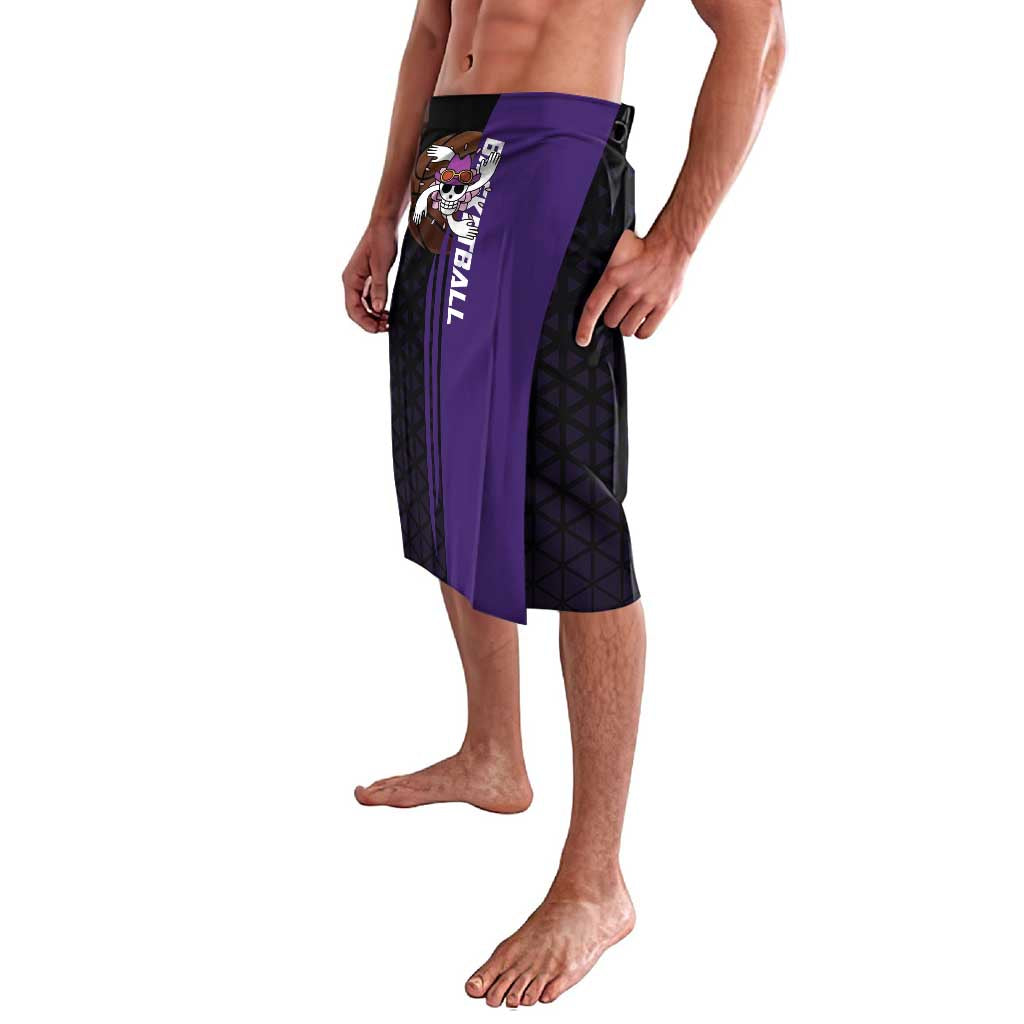 Nico Robin One Piece Basketball Theme Purple and Black Design Lavalava with Action Pose and Crew Emblem - The Mazicc