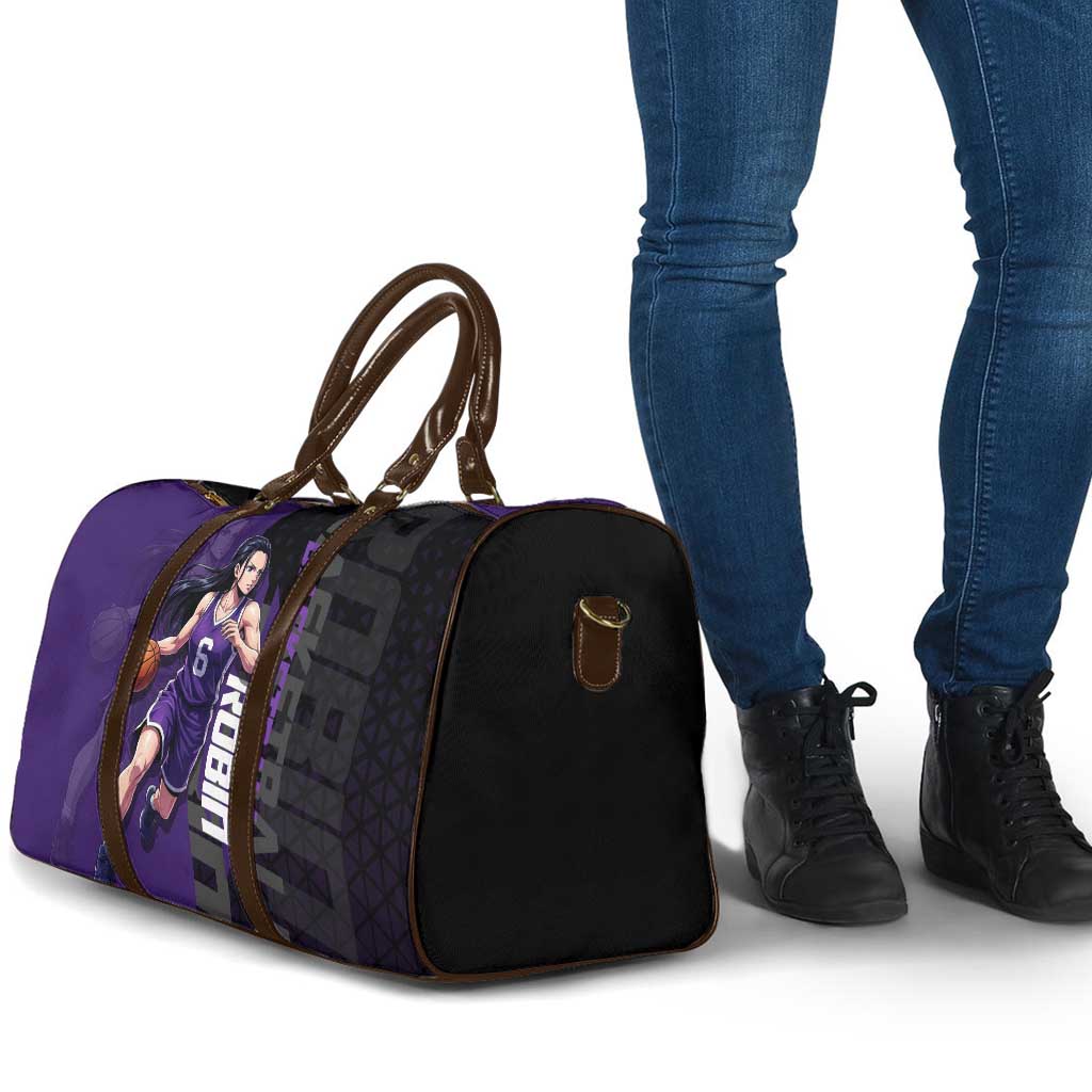Nico Robin One Piece Basketball Theme Purple and Black Design Travel Bag with Action Pose and Crew Emblem - The Mazicc