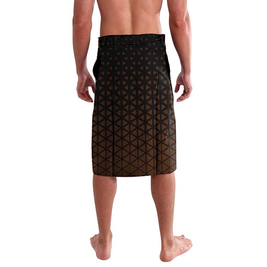 Portgas D Ace One Piece Basketball Theme Orange and Black Design Lavalava with Flame Ball and Whitebeard Pirates Emblem - The Mazicc