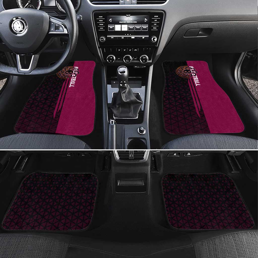Boa Hancock One Piece Basketball Theme Maroon and Black Design Car Mats with Serpent Emblem and Dynamic Pose - The Mazicc