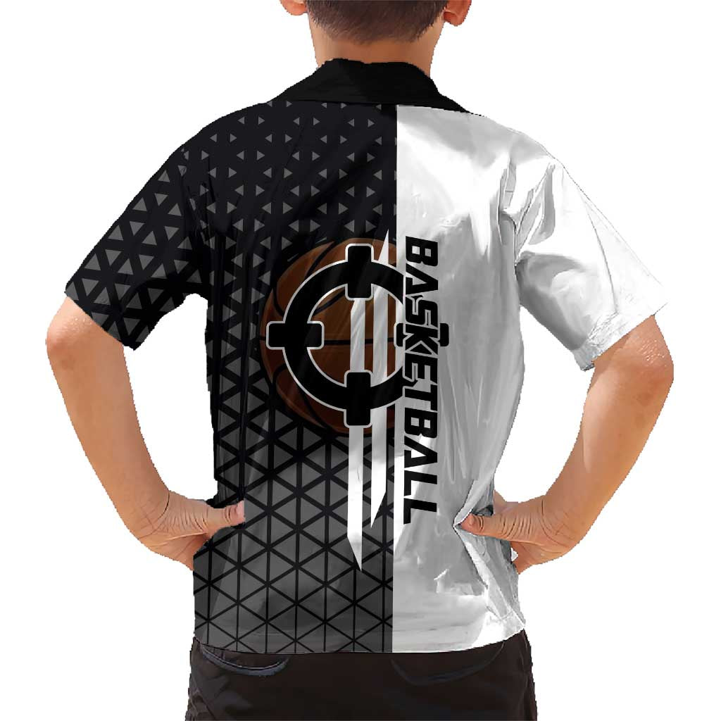 Bartholomew Kuma One Piece Basketball Crossover Design Hawaiian Shirt with Monochrome Geometric Background and Dynamic Pose - The Mazicc