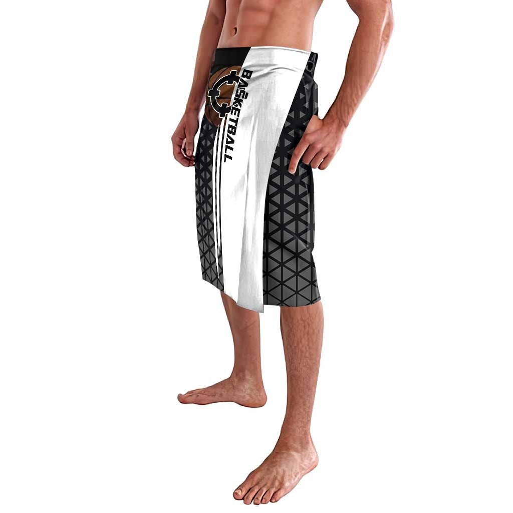 Bartholomew Kuma One Piece Basketball Crossover Design Lavalava with Monochrome Geometric Background and Dynamic Pose - The Mazicc