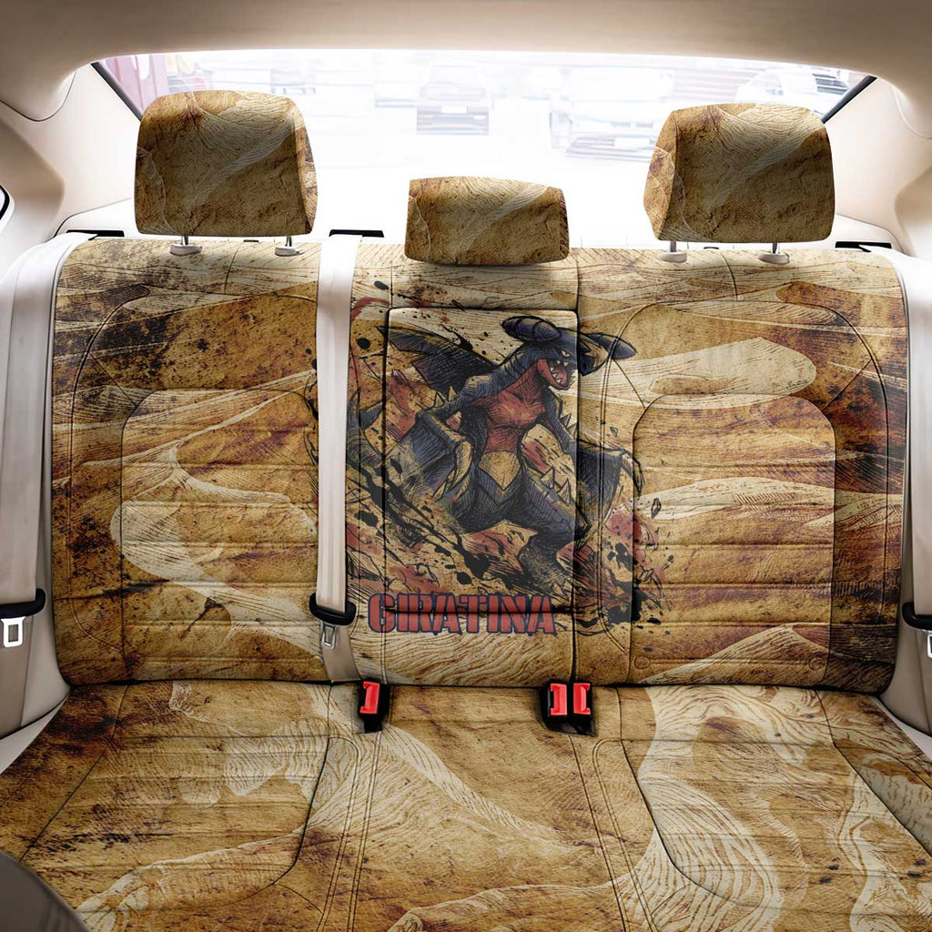 The Desert Apex Giratina Back Car Seat Cover Grunge Ink Sandstorm Art