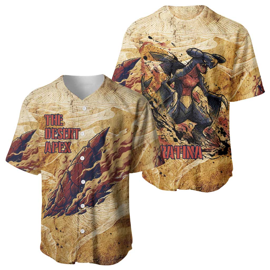 The Desert Apex Giratina Baseball Jersey Grunge Ink Sandstorm Art