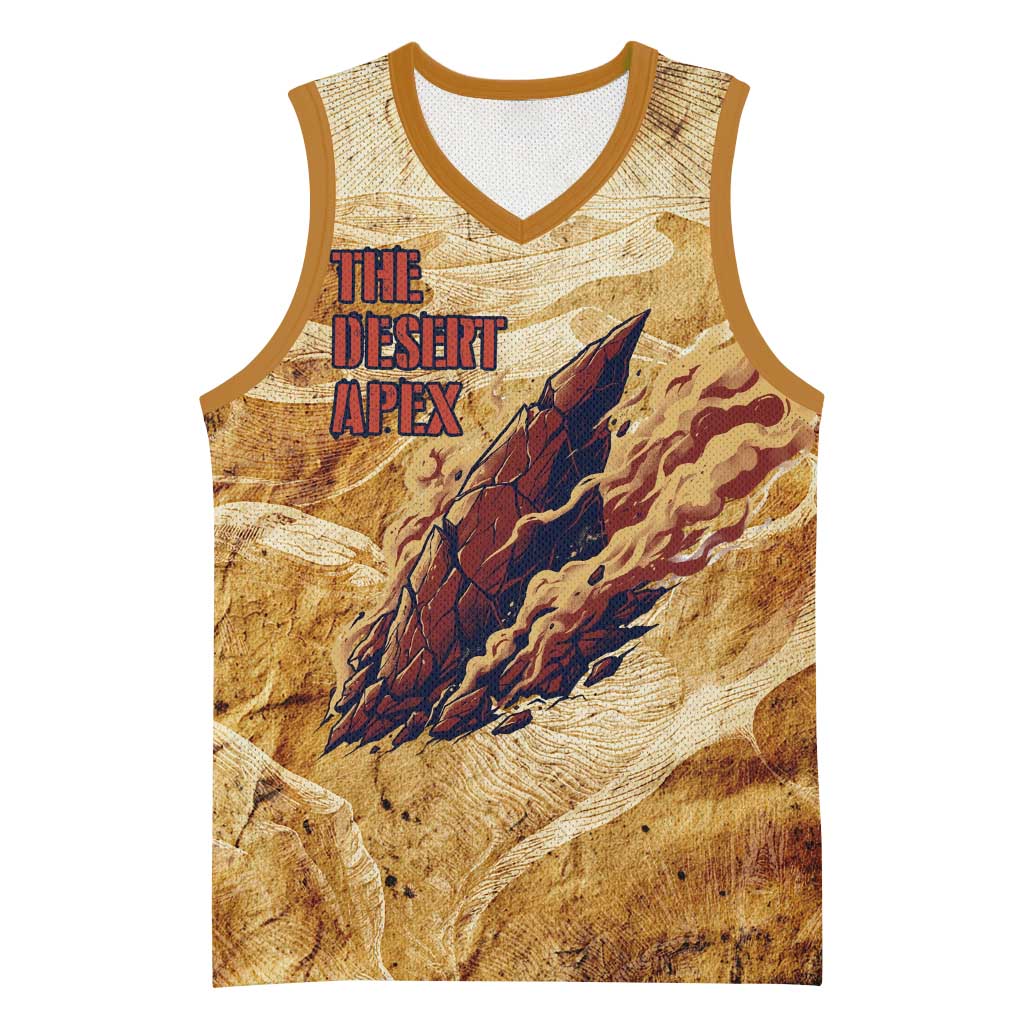The Desert Apex Giratina Basketball Jersey Grunge Ink Sandstorm Art