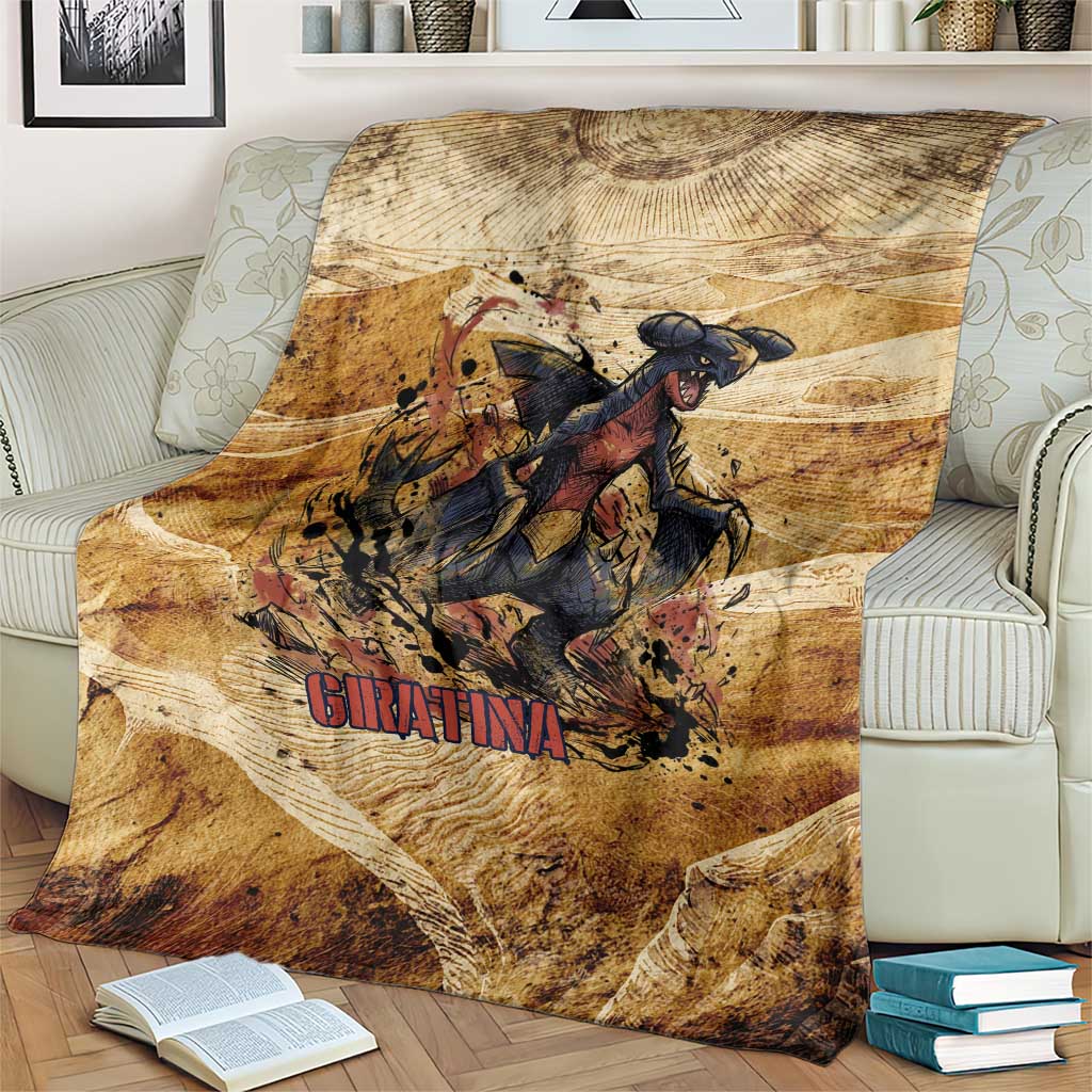 The Desert Apex Giratina Blanket Grunge Ink Sandstorm Art