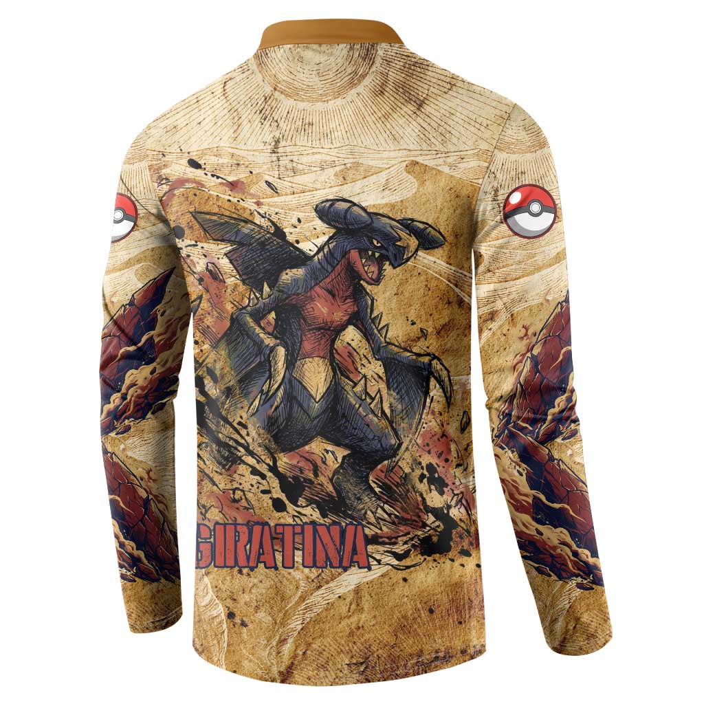 The Desert Apex Giratina Button Sweatshirt Grunge Ink Sandstorm Art