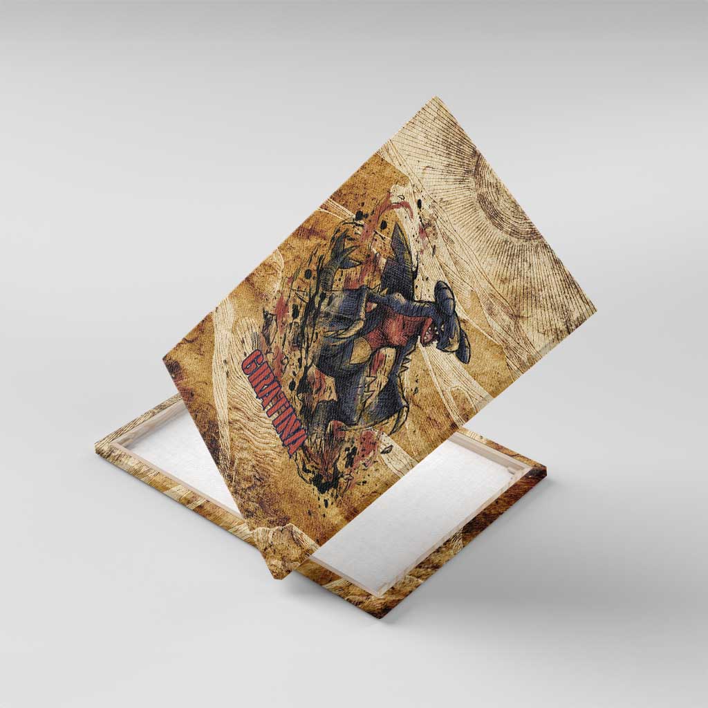 The Desert Apex Giratina Canvas Wall Art Grunge Ink Sandstorm Art