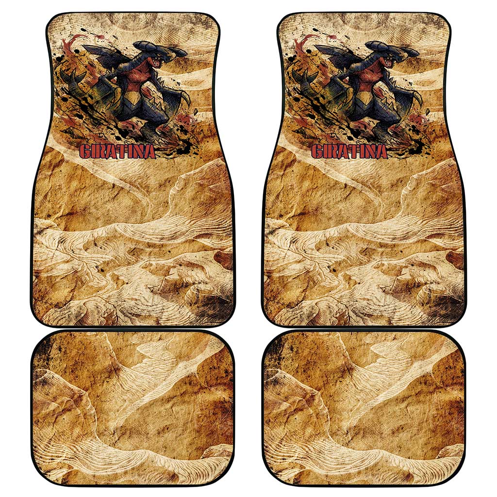 The Desert Apex Giratina Car Mats Grunge Ink Sandstorm Art