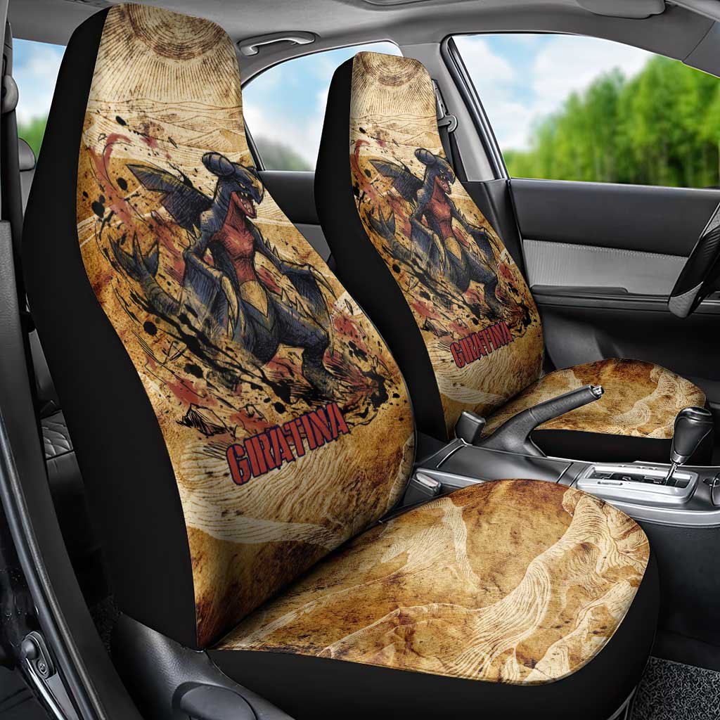 The Desert Apex Giratina Car Seat Cover Grunge Ink Sandstorm Art