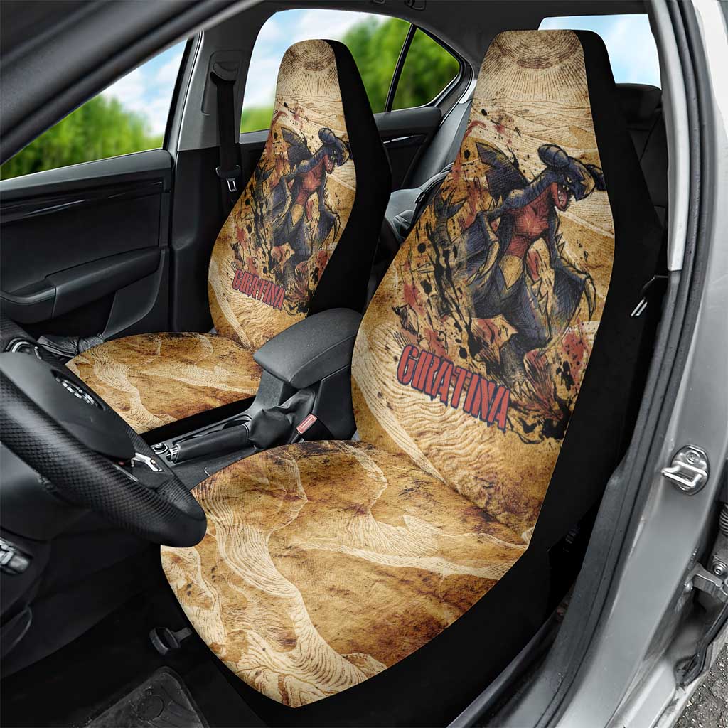 The Desert Apex Giratina Car Seat Cover Grunge Ink Sandstorm Art