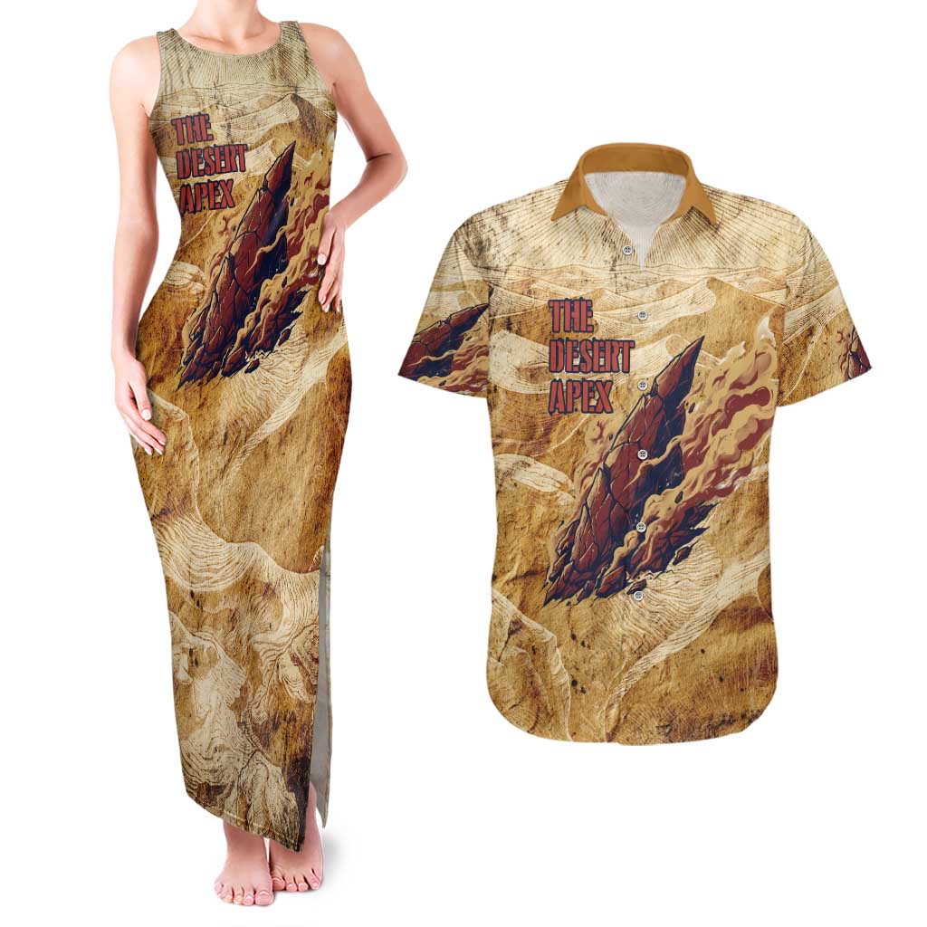 The Desert Apex Giratina Couples Matching Tank Maxi Dress and Hawaiian Shirt Grunge Ink Sandstorm Art