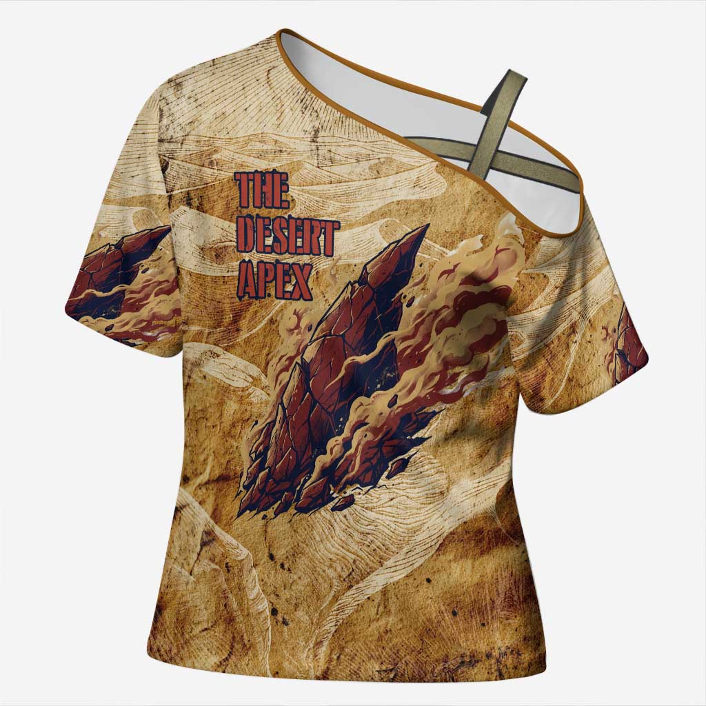The Desert Apex Giratina Cross Shoulder Shirt Grunge Ink Sandstorm Art