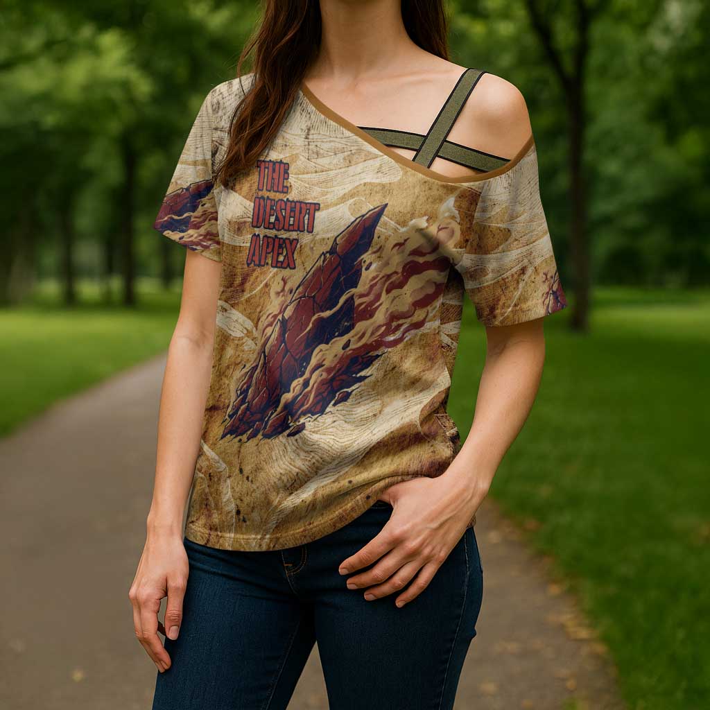 The Desert Apex Giratina Cross Shoulder Shirt Grunge Ink Sandstorm Art