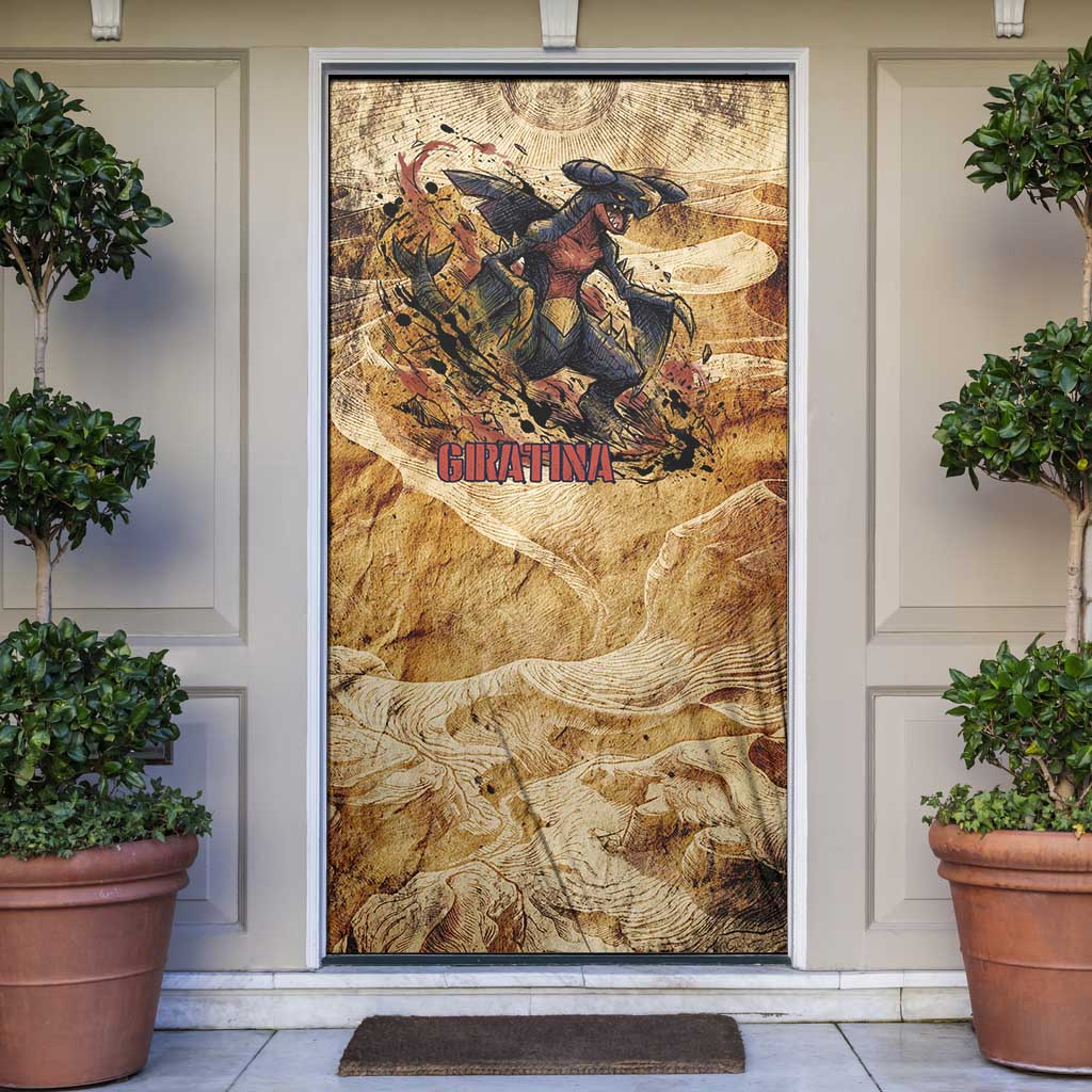 The Desert Apex Giratina Door Cover Grunge Ink Sandstorm Art
