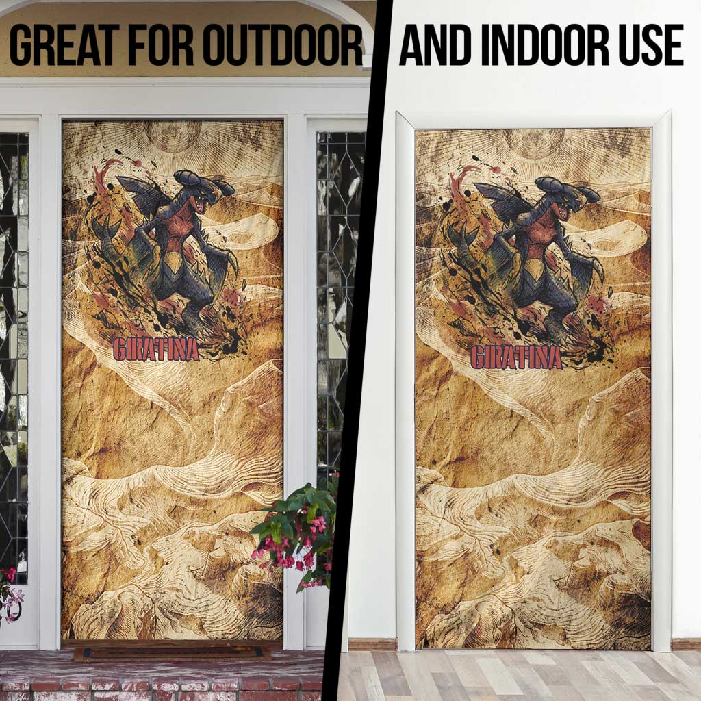 The Desert Apex Giratina Door Cover Grunge Ink Sandstorm Art