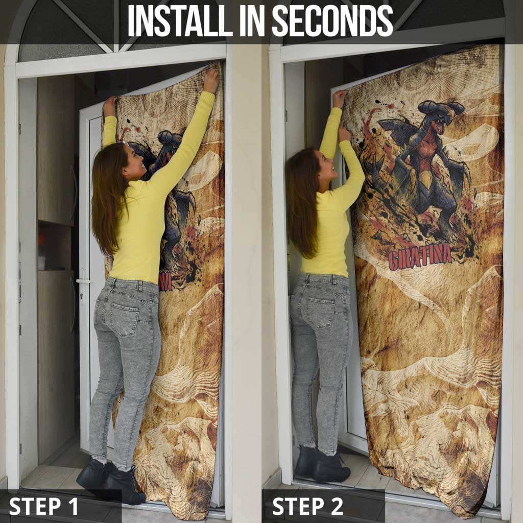 The Desert Apex Giratina Door Cover Grunge Ink Sandstorm Art