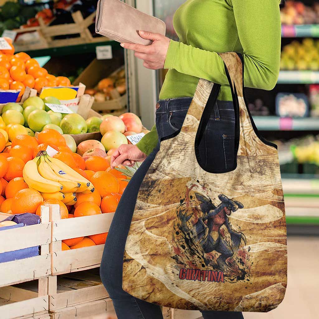 The Desert Apex Giratina Grocery Bag Grunge Ink Sandstorm Art