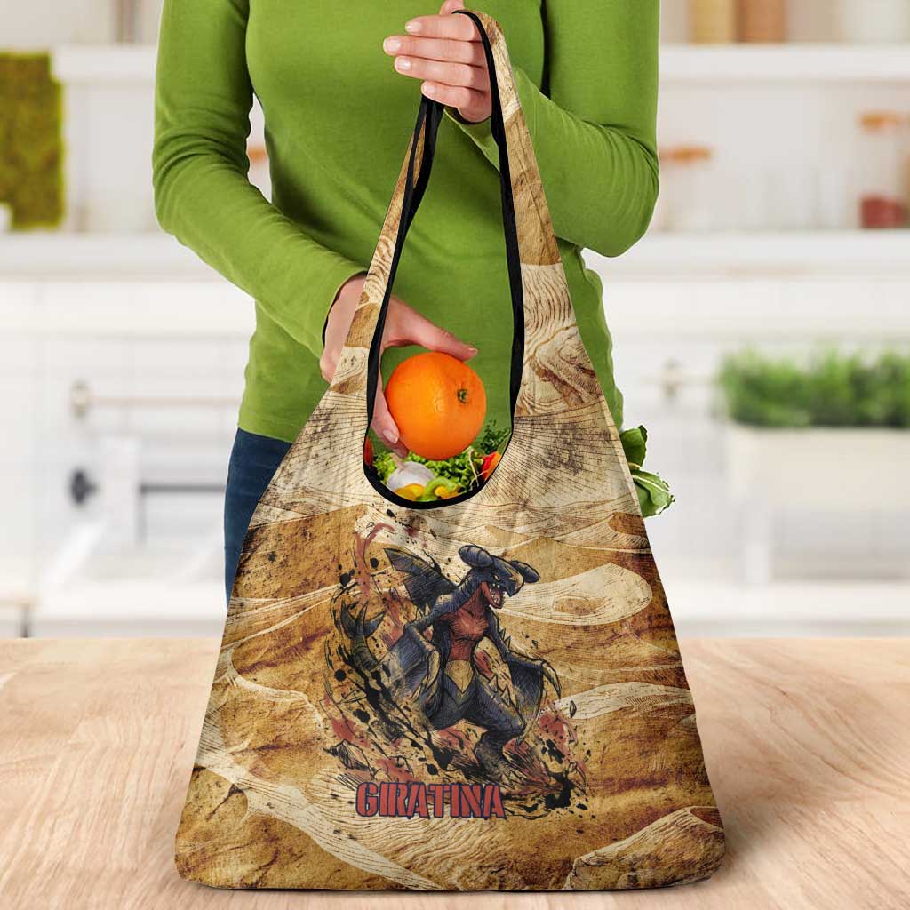 The Desert Apex Giratina Grocery Bag Grunge Ink Sandstorm Art