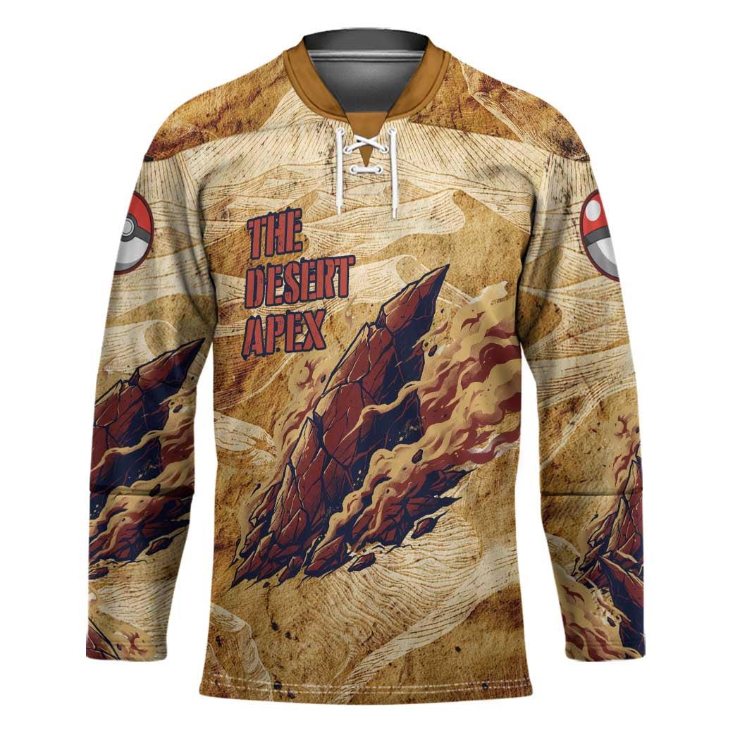 The Desert Apex Giratina Hockey Jersey Grunge Ink Sandstorm Art
