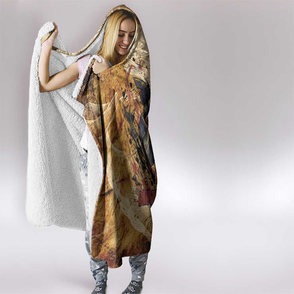 The Desert Apex Giratina Hooded Blanket Grunge Ink Sandstorm Art