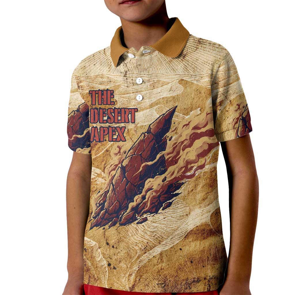 The Desert Apex Giratina Kid Polo Shirt Grunge Ink Sandstorm Art