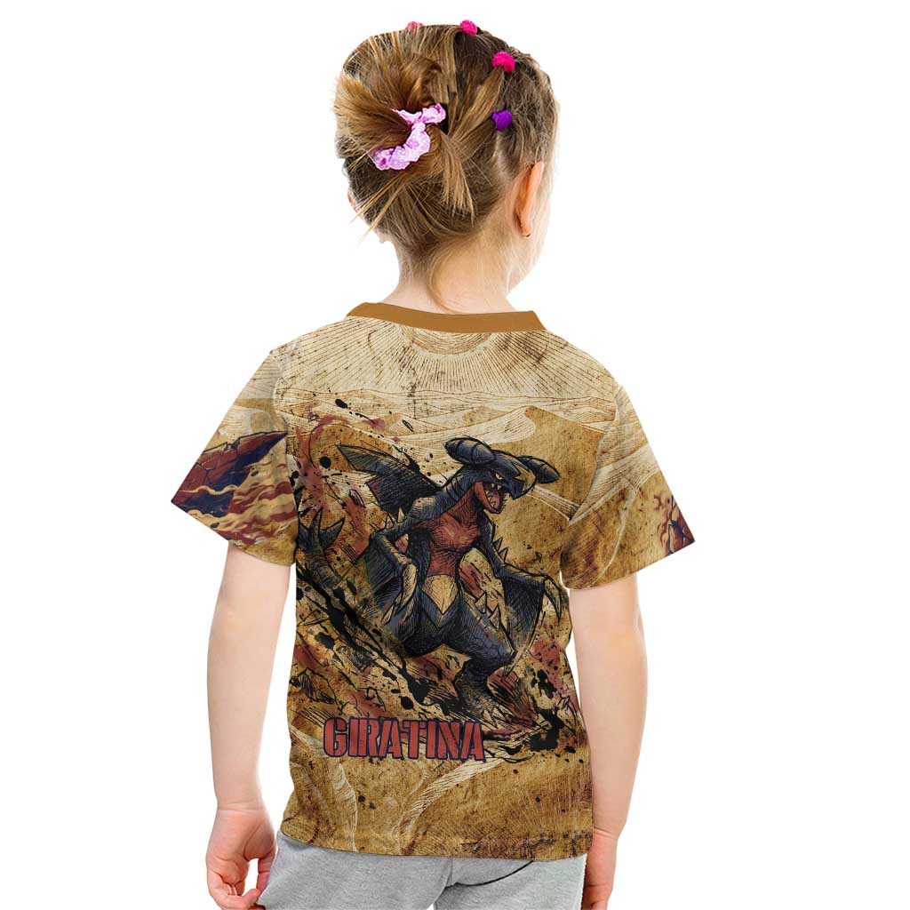 The Desert Apex Giratina Kid T Shirt Grunge Ink Sandstorm Art